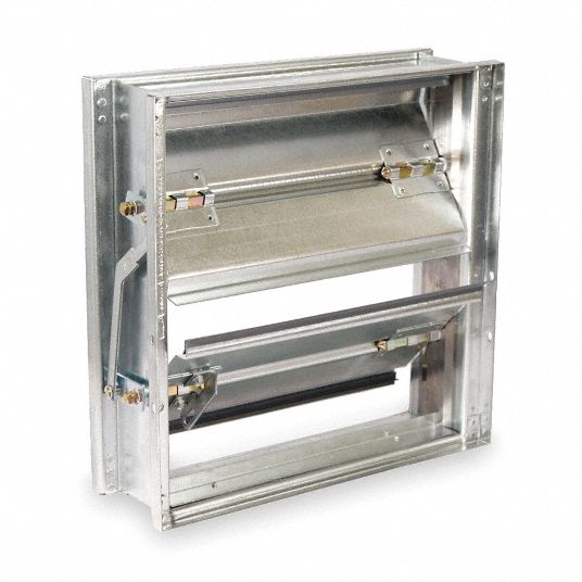 DAYTON Volume Control Damper 12 in Duct Ht, 12 in Duct Wd, 3V Blade