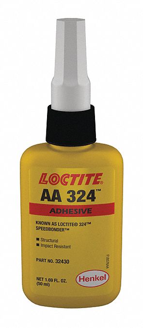 ACRYLIC ADHESIVE, AA 324, ACTIVATOR CURED, 50 ML, BOTTLE, AMBER, THICK LIQUID