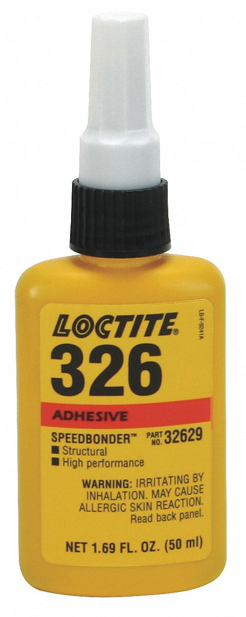 ACRYLIC ADHESIVE, AA 326, ACTIVATOR CURED, 50 ML, BOTTLE, AMBER, THICK LIQUID