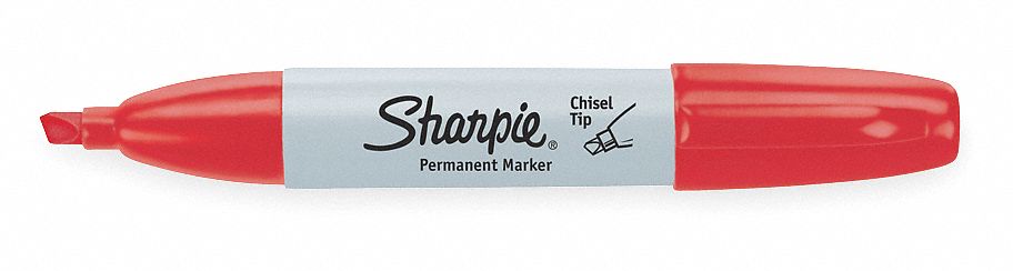 MARKER CHISEL SHARPIE RED