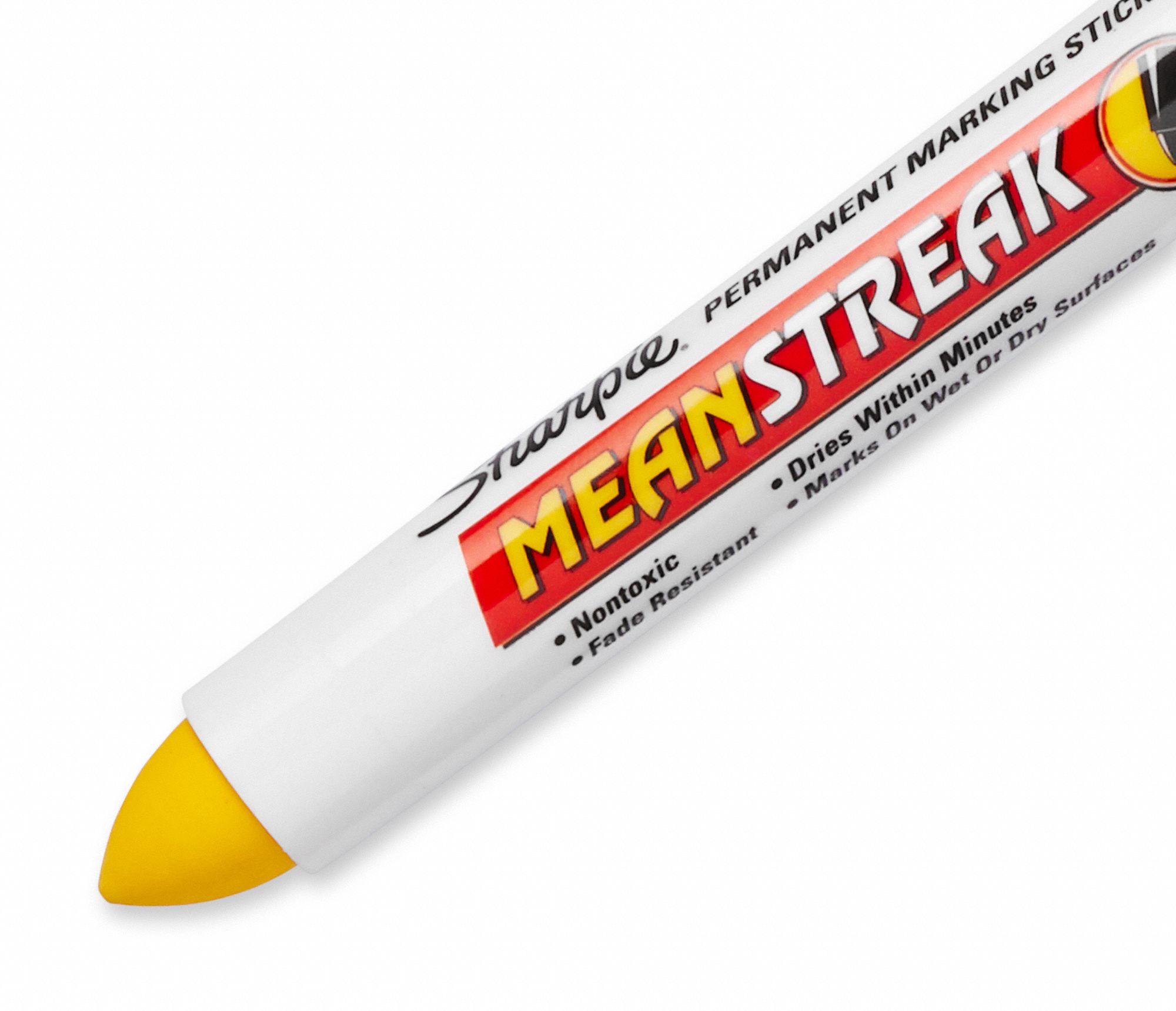 SHARPIE Permanent Marking Stick, Yellow, Marker Tip Bullet, Barrel Type