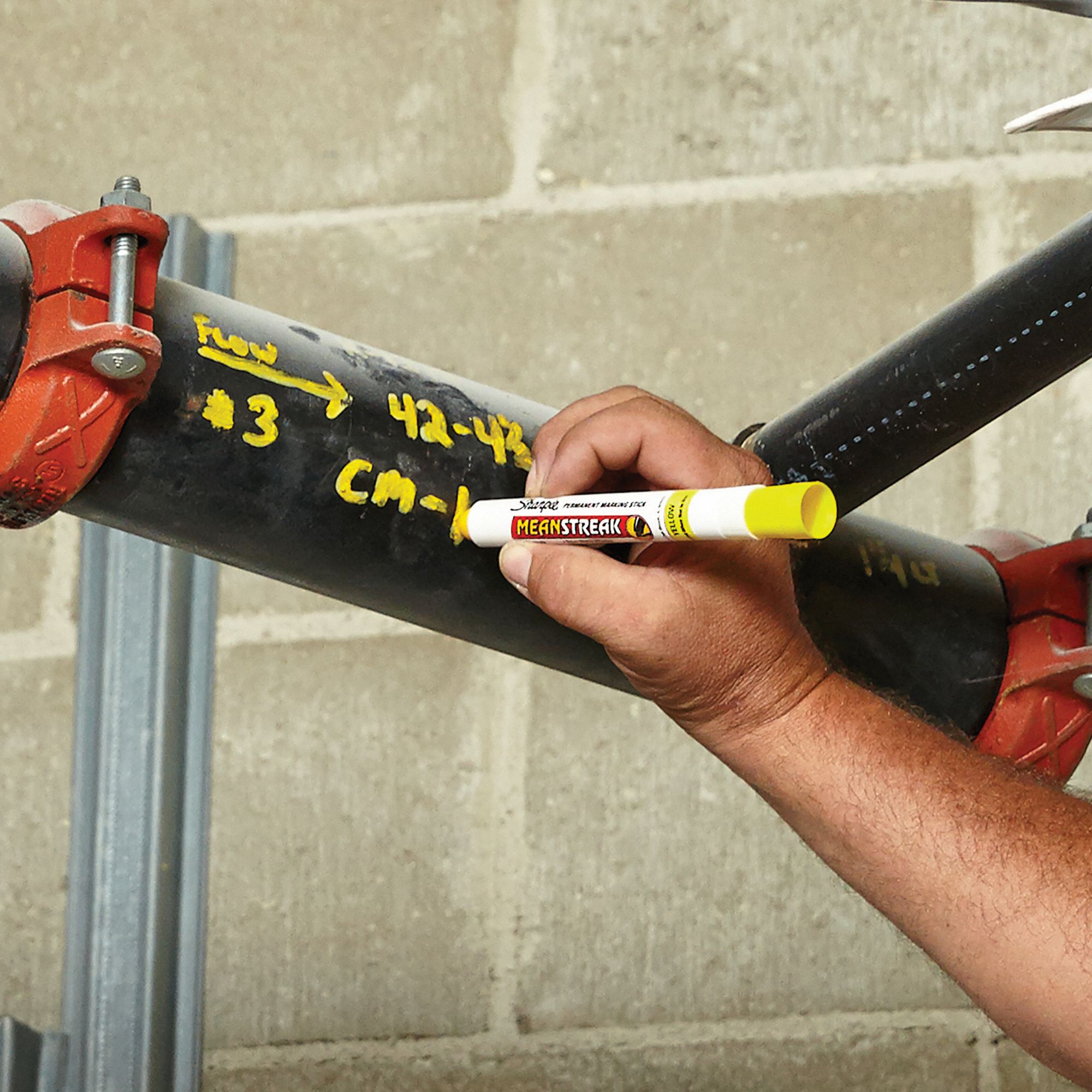 SHARPIE Permanent Marking Stick, Yellow, Marker Tip Bullet, Barrel Type