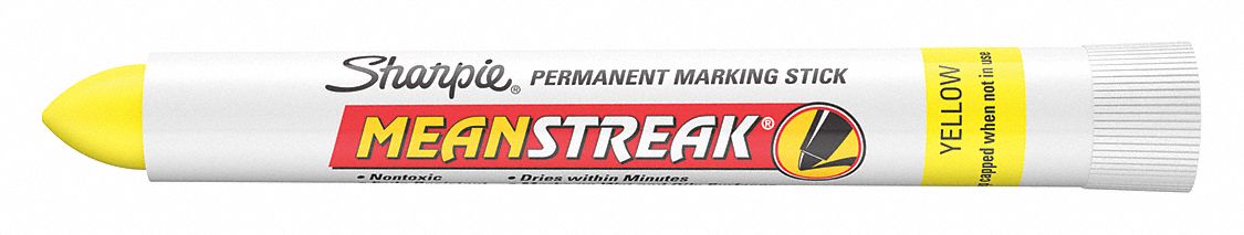 MarkingCrayon, 5-7/8inL, Yellow,