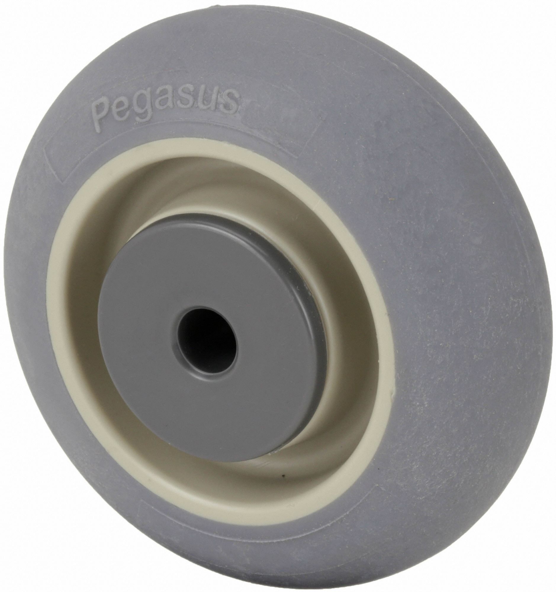 NONMARKING RUBBER TREAD ON PLASTIC CORE WHEEL, 3 IN WHEEL DIAMETER, 1¼ IN WHEEL W