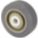 ANTIMICROBIAL NONMARKING RUBBER TREAD ON PLASTIC CORE WHEEL, 3½ IN WHEEL DIA