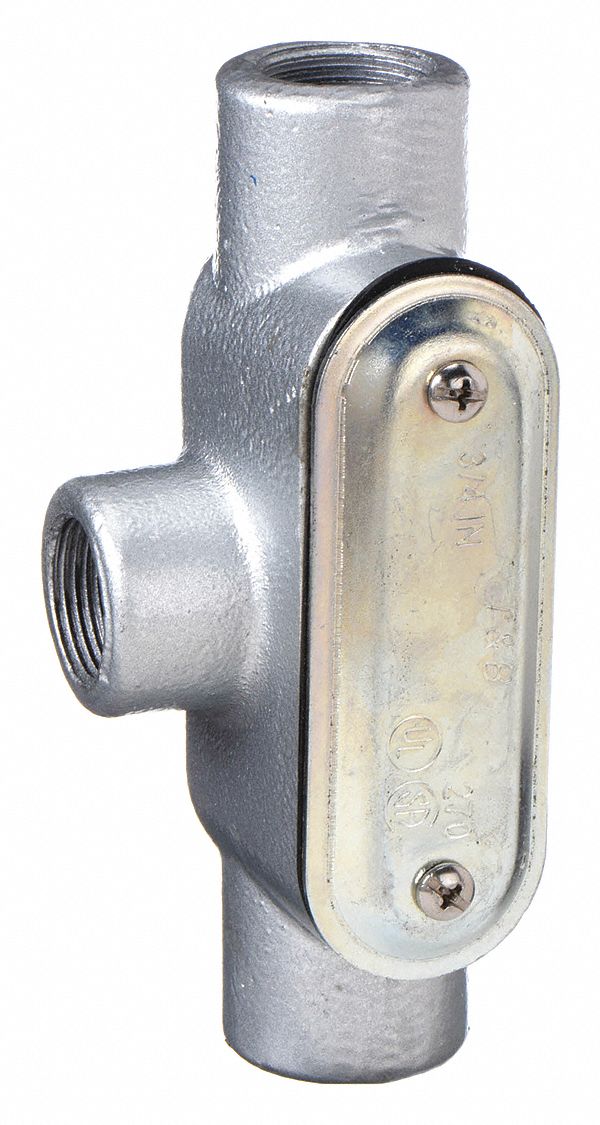 Conduit Outlet Body: Iron, 3/4 in Trade Size, T Body, 9.1 cu in Body Capacity, Threaded Hub