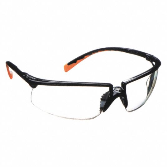 3M, Wraparound Frame, Half-Frame, Safety Glasses - 2LUV9|12264-00000-20 ...