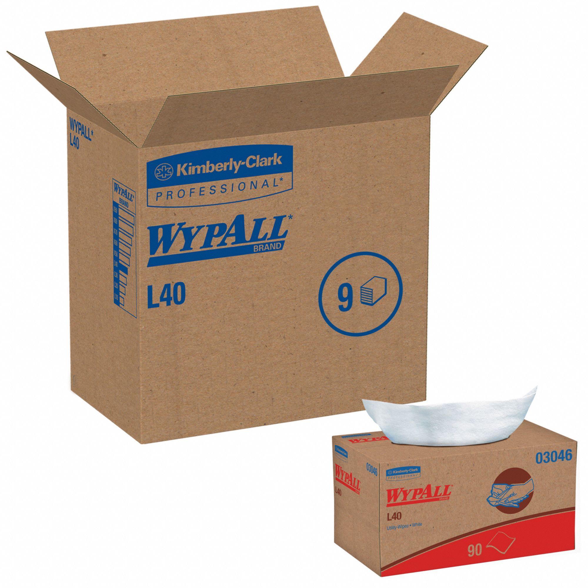 WYPALL Dry Wipe Dispenser Box, Super Heavy Absorbency, Good Wet