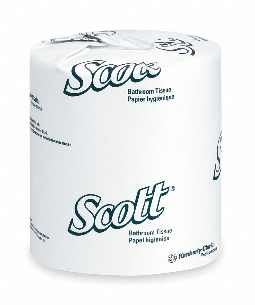 BATHROOM TISSUE ROLL, STANDARD, 1-PLY, 1210 SHEETS, WHITE, 4 X 4 1/10 IN, 80 PK
