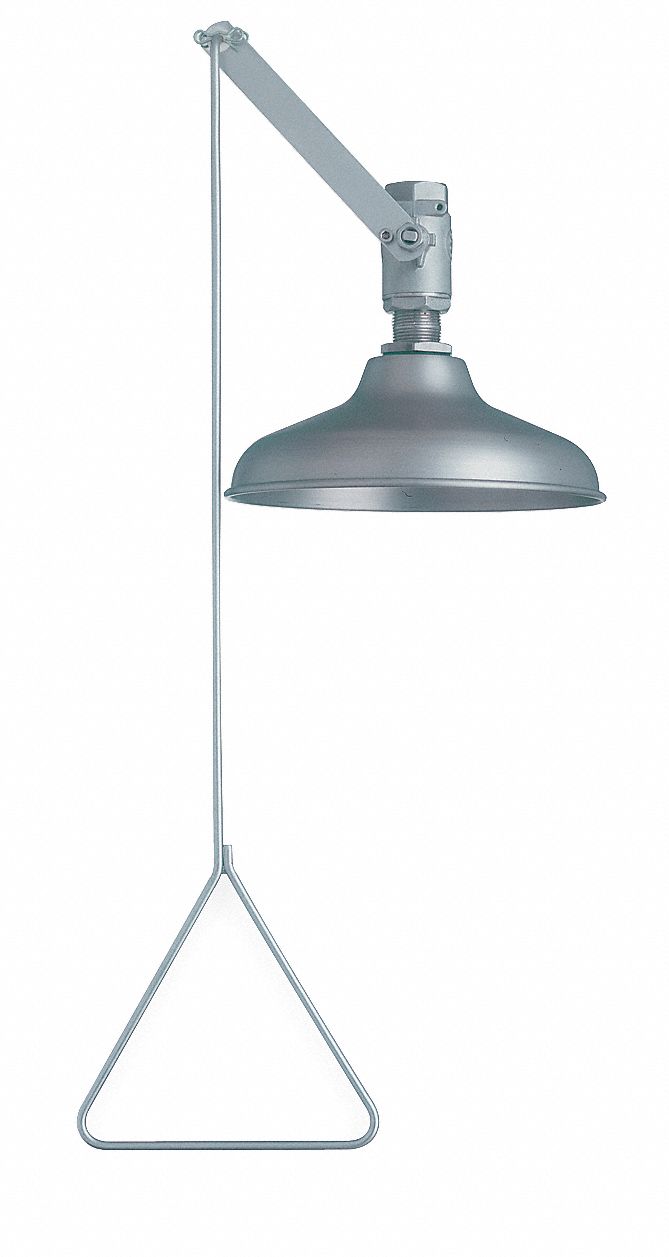 Plumbed Shower: Ceiling Mnt, Stainless Steel Sprayhead, Shroud, Silver, G1692