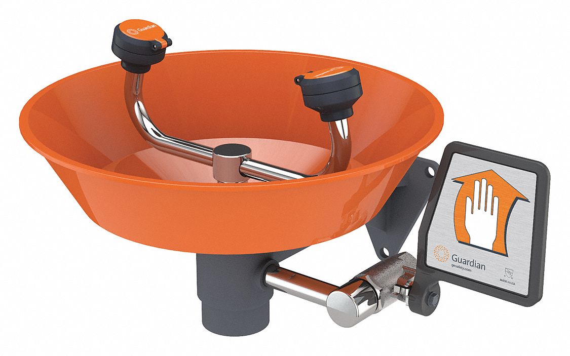 GUARDIAN EQUIPMENT Eyewash ABS Plastic Bowl, Polypropylene Spray Head