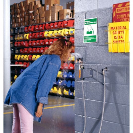 GUARDIAN EQUIPMENT G5026 Dual Head Drench Hose,Wall Mount,8 ft 