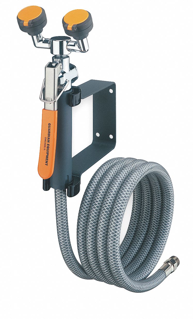 2LVK6 - Dual Head Drench Hose Wall Mount 8 ft.