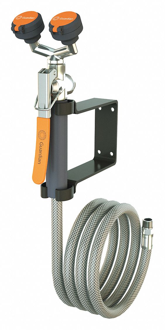 Dual Head Drench Hose Wall Mount 8 ft.