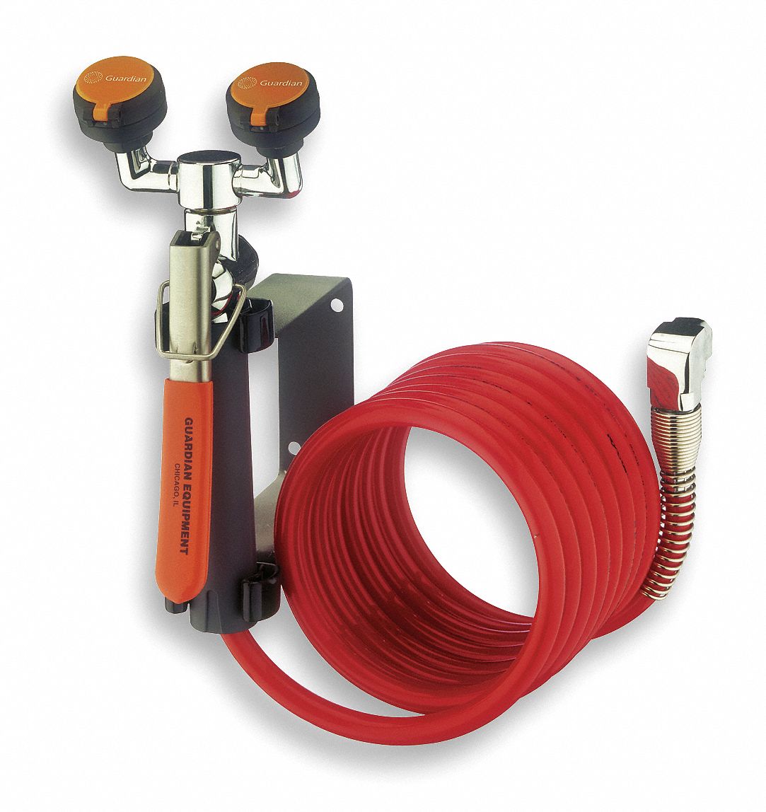 2LVK7 - Dual Head Drench Hose Wall Mount 12 ft.