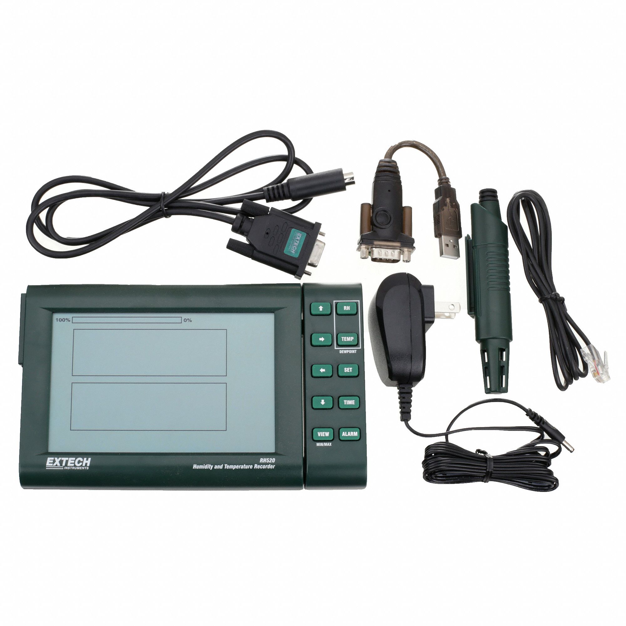 EXTECH Chart Recorder, Temperature and Humidity 2LVN1RH520A Grainger
