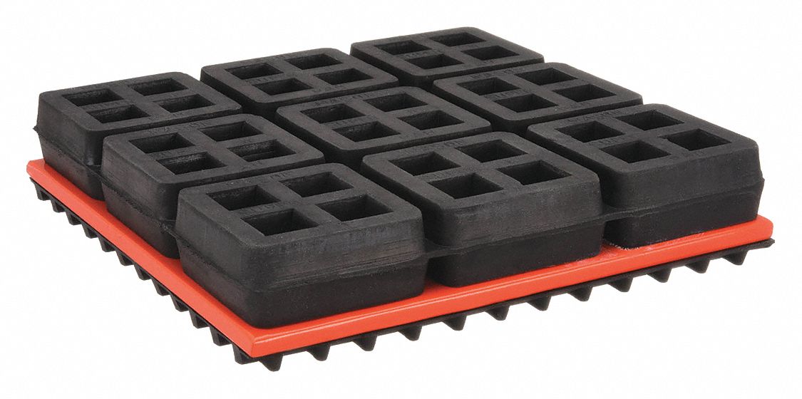 VIBRATION ISOLATION PAD,8X8X1 1/4 I