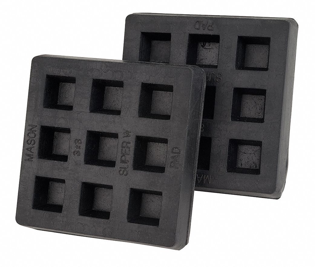 MASON Vibration Isolation Pad, 45 psi Max. Steady Load, 3 in Length, 3