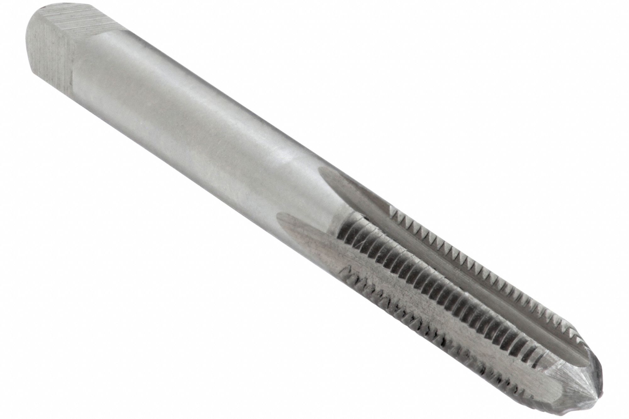 TARAUD À CANNELURE DROITE, FILETAGE NO 8-32, FILETAGE 3/4 PO LONG, 2⅛ PO LONG, FICHE, H3, ACIER RAPIDE
