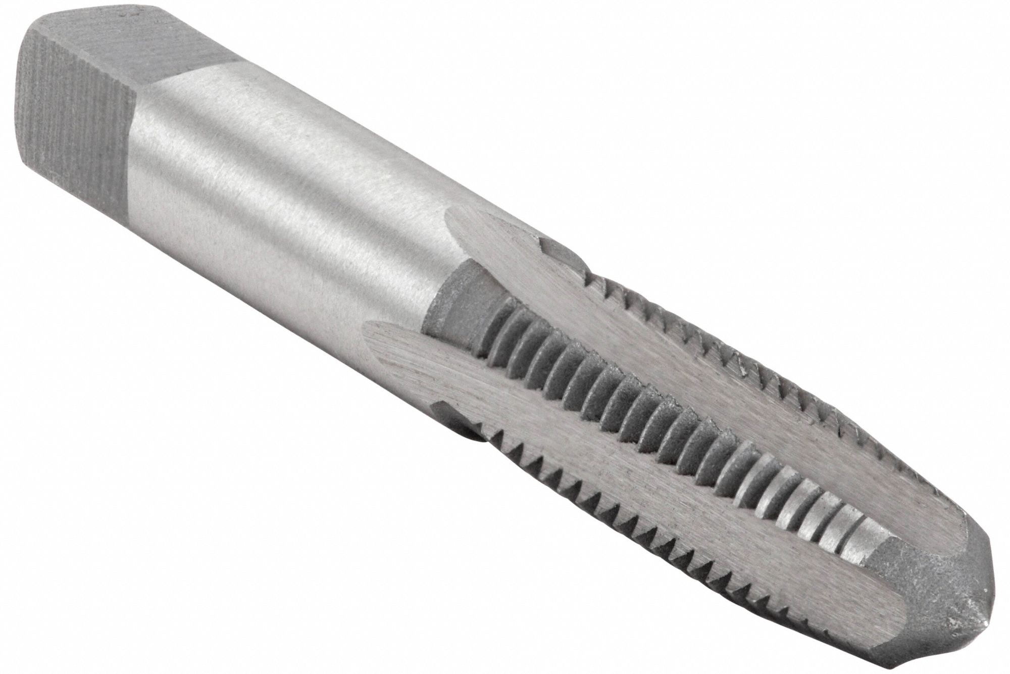 STRAIGHT FLUTE TAP, ¼"-20 THREAD, 1 IN THREAD L, 2½ IN LENGTH, TAPER