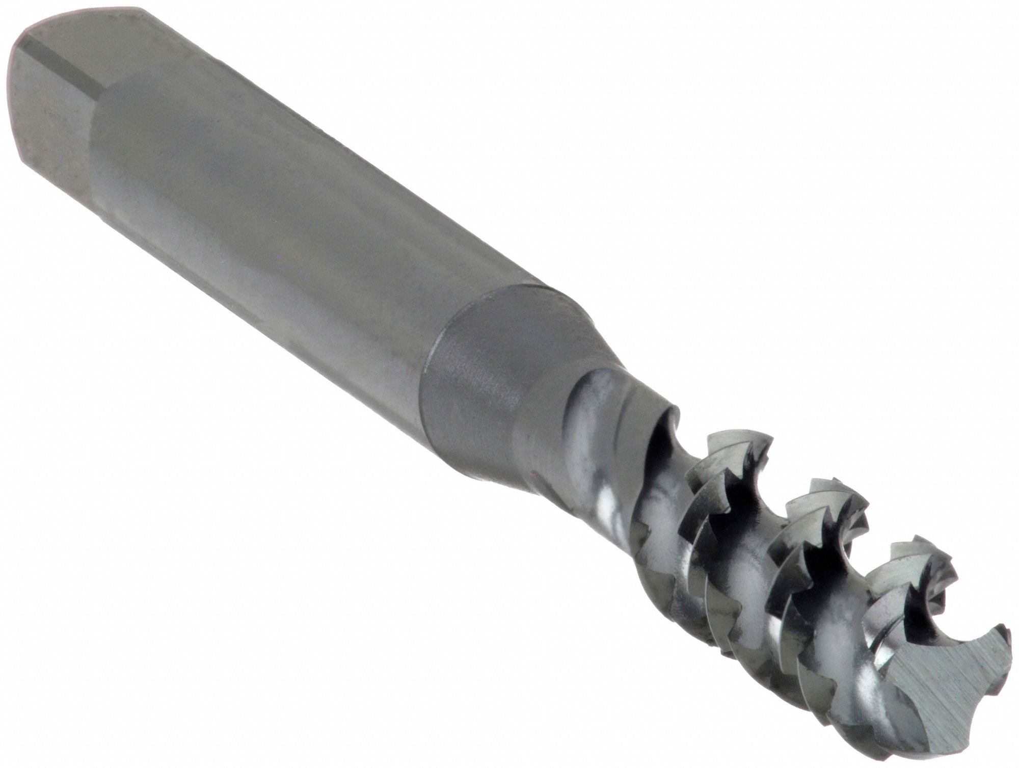 Spiral Flute Tap: 1/4"-20 Thread Size, 1 in Thread Lg, 2 1/2 in Overall Lg, Bottoming, 3 Flutes