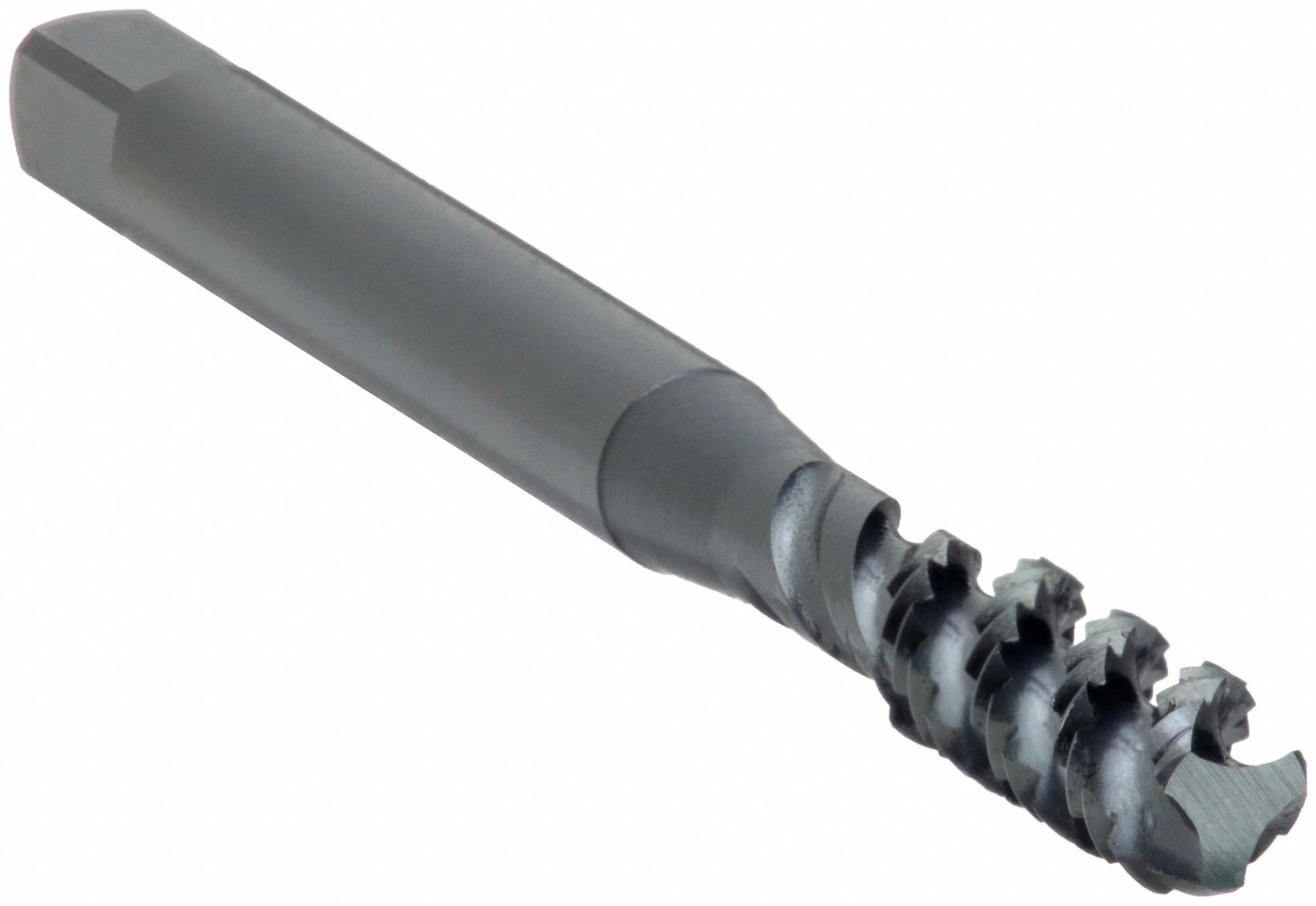Spiral Flute Tap: M5x0.8 Thread Size, 7/8 in Thread Lg, 2 3/8 in Overall Lg, Bottoming, 3 Flutes