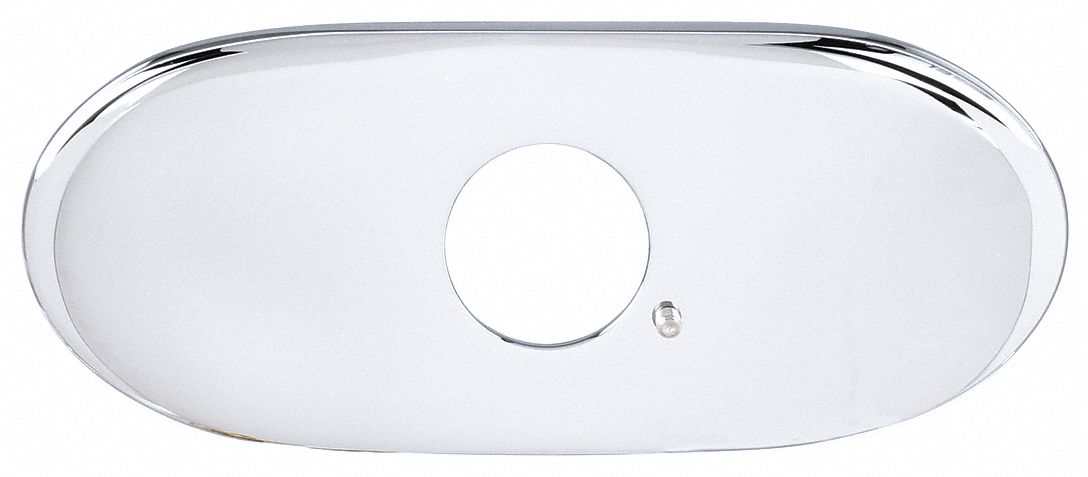 Trim and Cover Plate: For HyTronic Series, Brass, Chrome Finish, 2 3/4 in Overall Wd