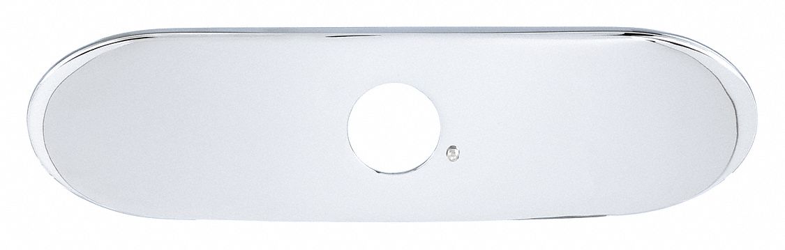 Trim and Cover Plate: For HyTronic Series, Brass, Chrome Finish, 2 3/4 in Overall Wd