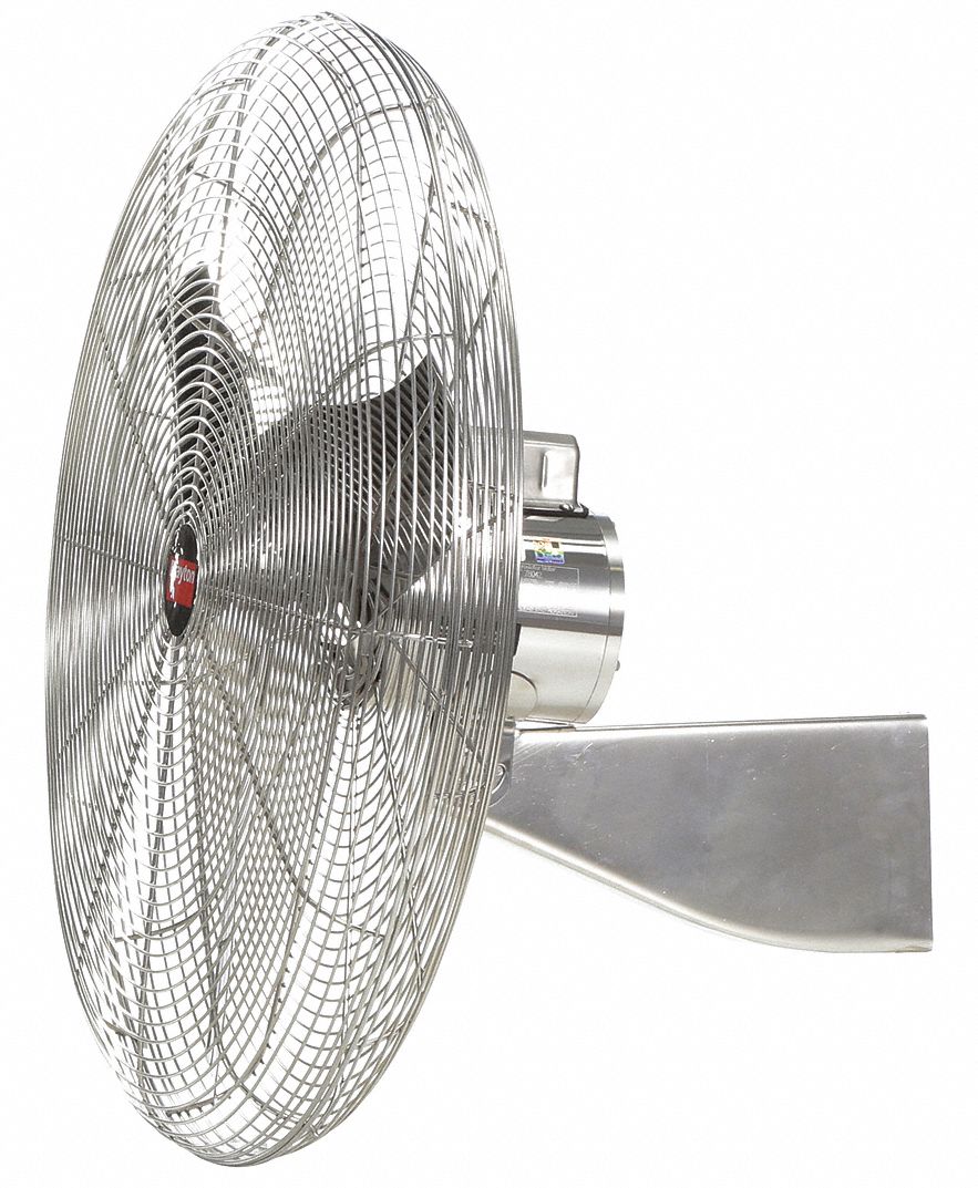 Dayton 30 In Industrial Stainless Steel Washdown Fan Non Oscillating Stationary Wall 115 230v Ac 2lyw6 2lyw6 Grainger