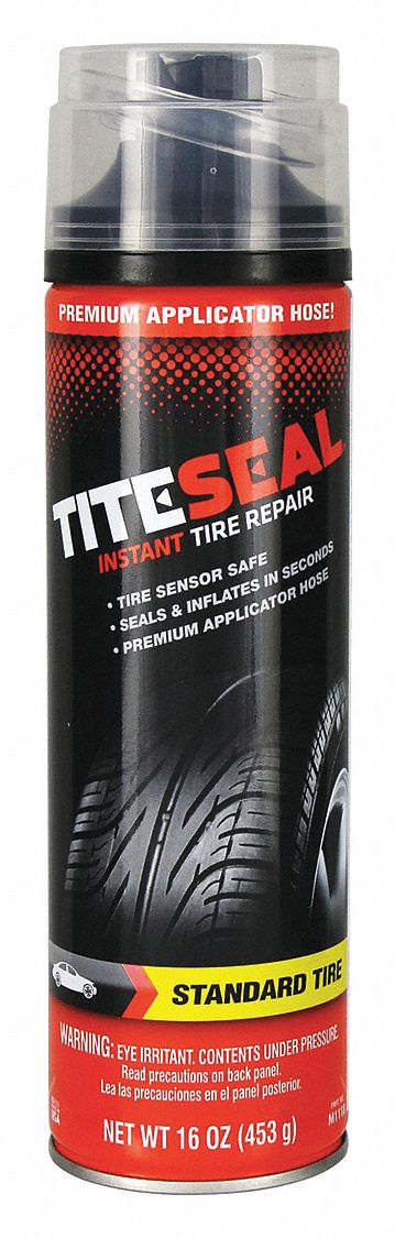 Tire Repair Sealer: 16 oz Size, 9 45/64 in Lg, 3 Pieces, Metal/Plastic
