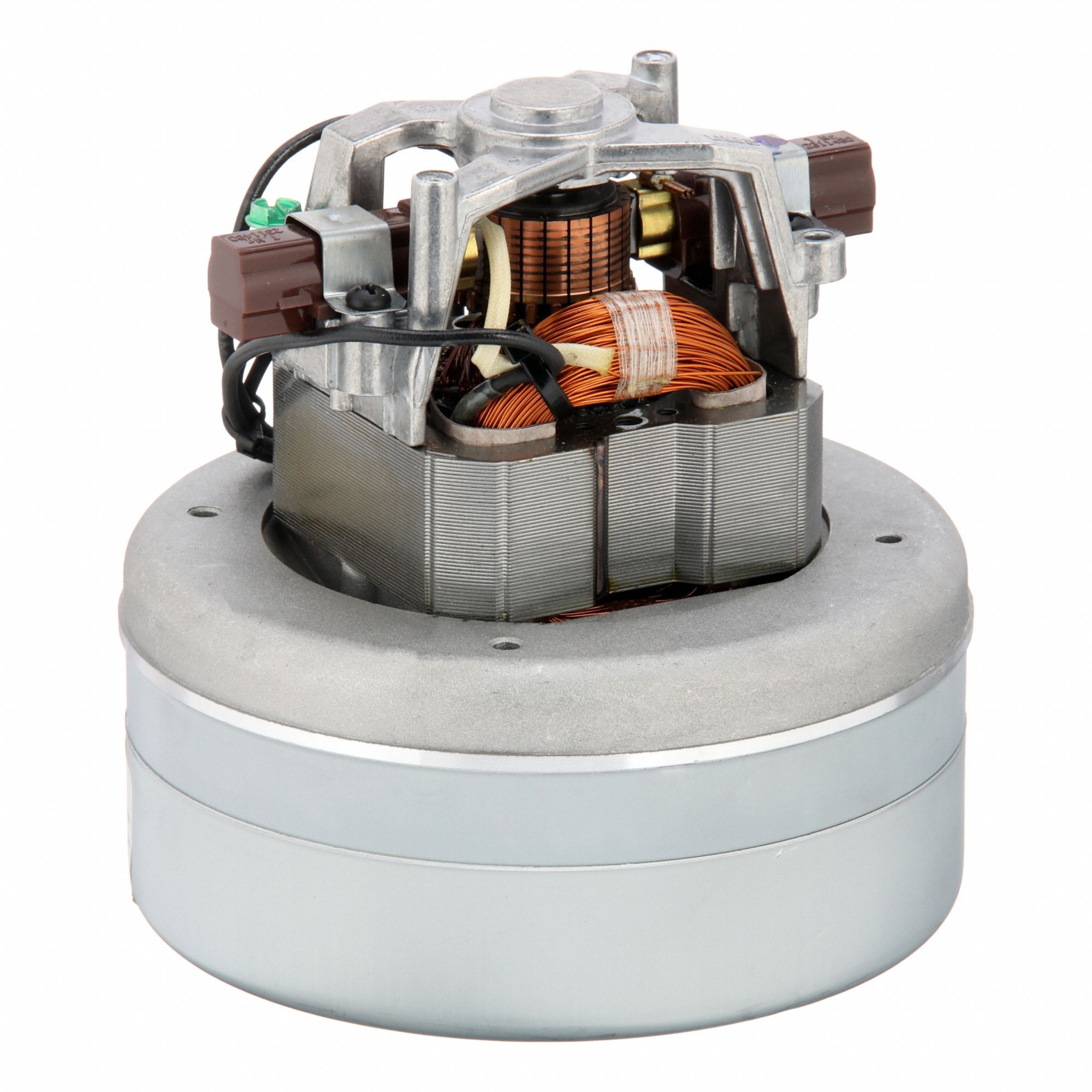 Vacuum Motor: Metal Mounting Brackets, 5.7 in Body Dia., 220V AC, 2 Blower Stages, 3.6 A