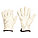 LEATHER DRIVERS GLOVES, L (9), COWHIDE, FULL FINGER, SHIRRED SLIP-ON CUFF, WHITE
