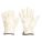 LEATHER DRIVERS GLOVES, S (7), COWHIDE, FULL FINGER, SHIRRED SLIP-ON CUFF, WHITE