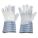 LEATHER GLOVES, L (9), PREMIUM COWHIDE, FULL FINGER, GAUNTLET CUFF, GREY