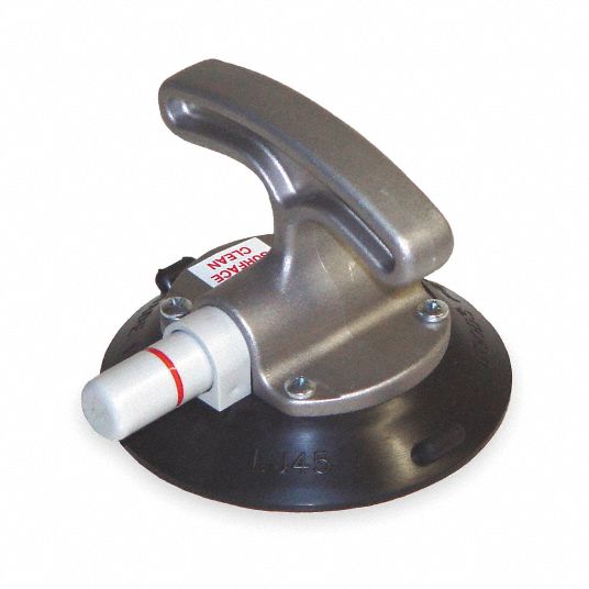 WOOD'S POWRGRIP Suction Cup Lifter, 4.5 In Dia, THandle 2MDE5LJ45HG Grainger