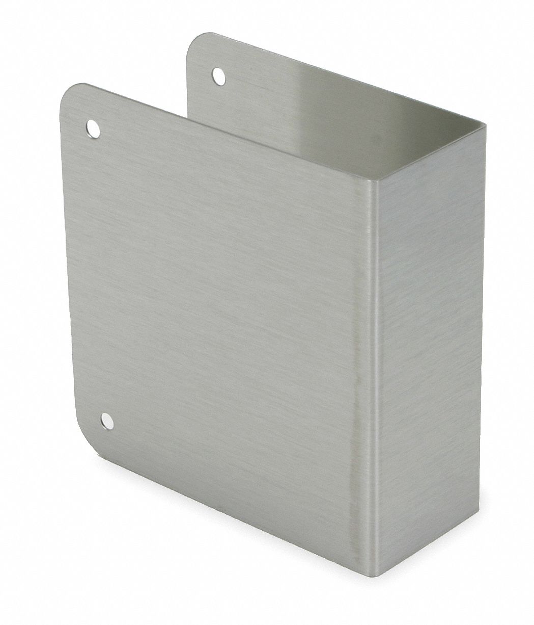 GRAINGER APPROVED Door Reinforcer, Stainless Steel, 13/4 in Door