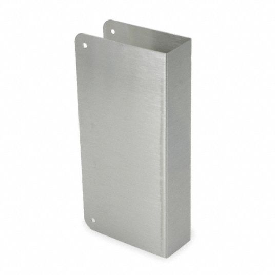 GRAINGER APPROVED Door Reinforcer, Stainless Steel, 13/4 in Door