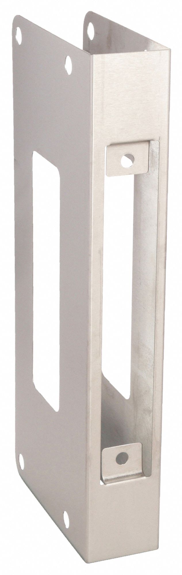 Door Reinforcer: 5 in Dp, 1 3/4 in Wd, 12 in Ht, Stainless Steel