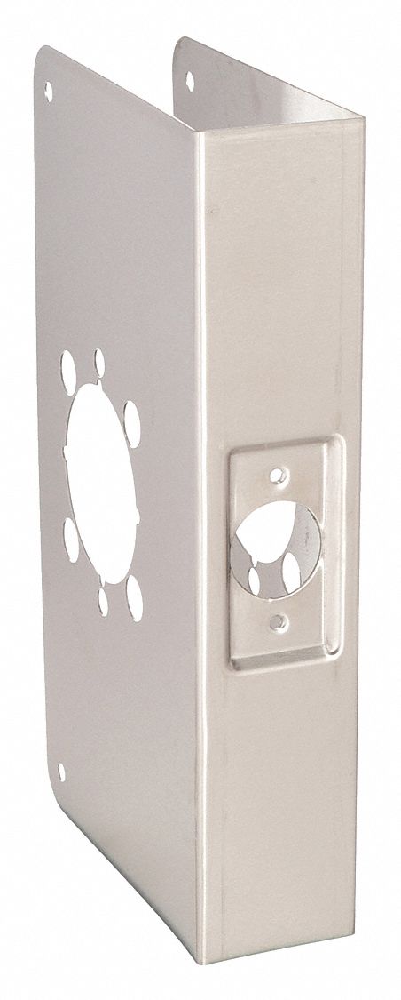 Door Reinforcer: 4 3/4 in Dp, 1 3/4 in Wd, 9 in Ht, Stainless Steel