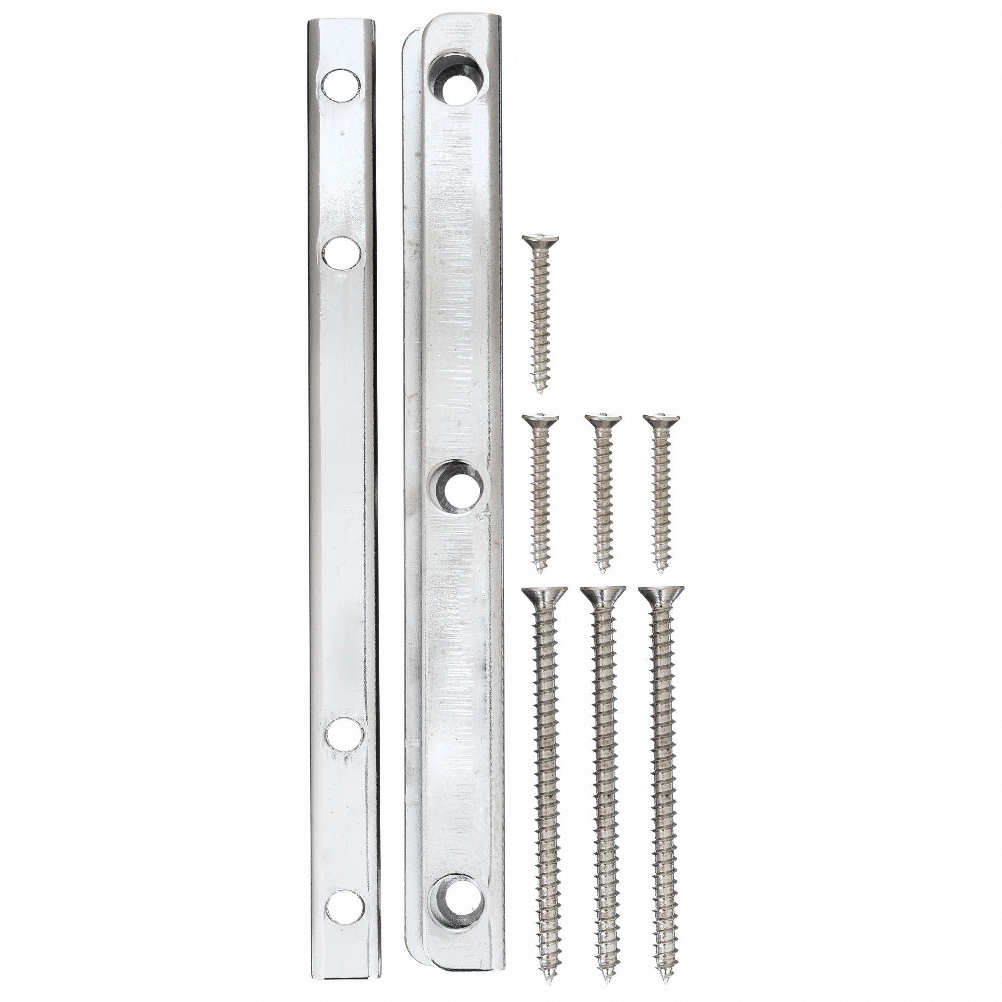 GRAINGER APPROVED Chrome Interlocking Latch Guard, InOpening Doors
