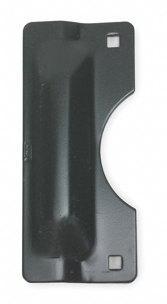 Door Latch Guard: 7 in Lg, 3 in Wd, Steel