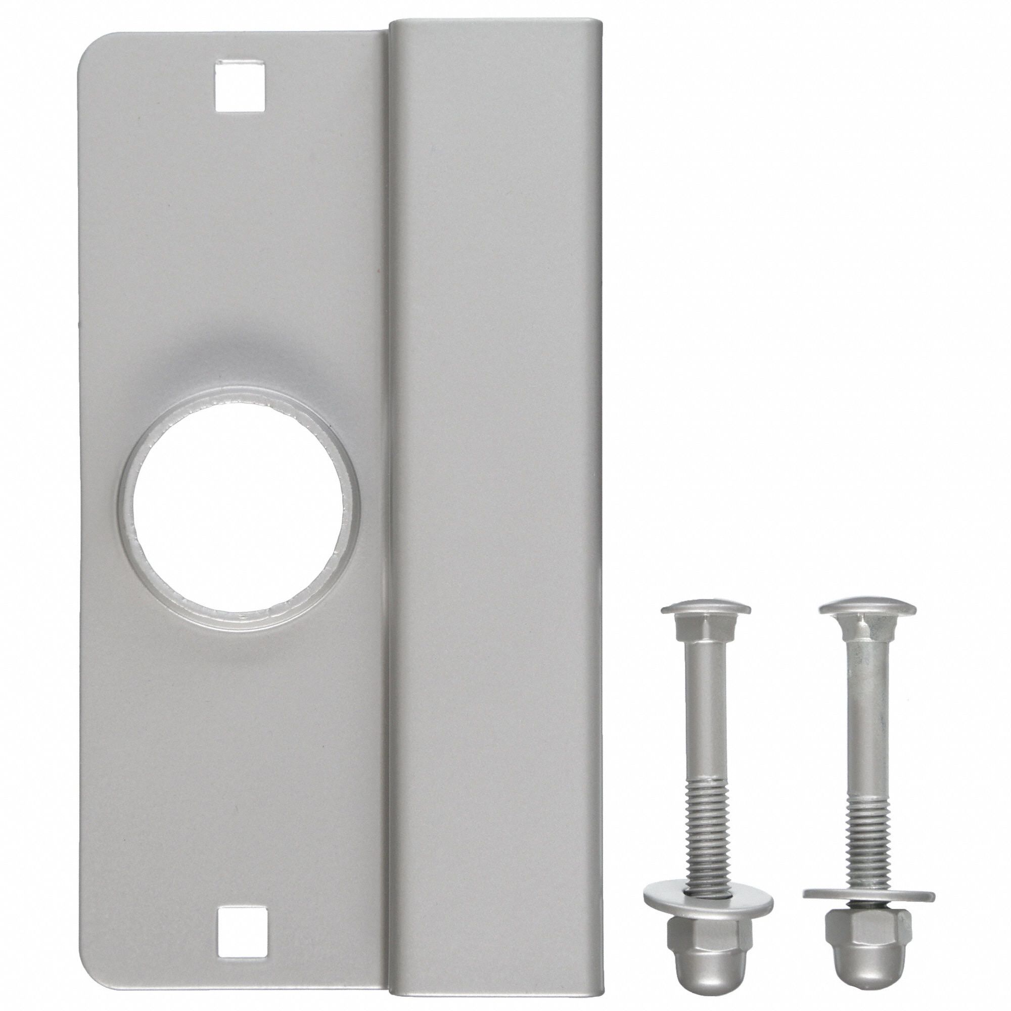 GRAINGER APPROVED Aluminum Door Latch Guard, Narrow Stile, OutOpening