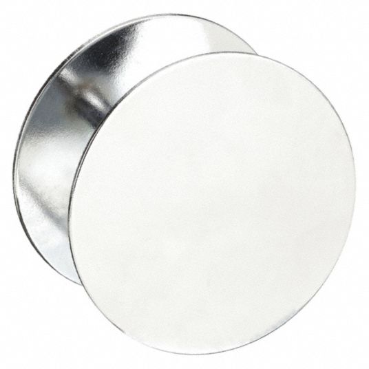 Chrome Plated, 2 5/8 in Outside Dia., Cylinder Hole Cover Plate 2MDJ9