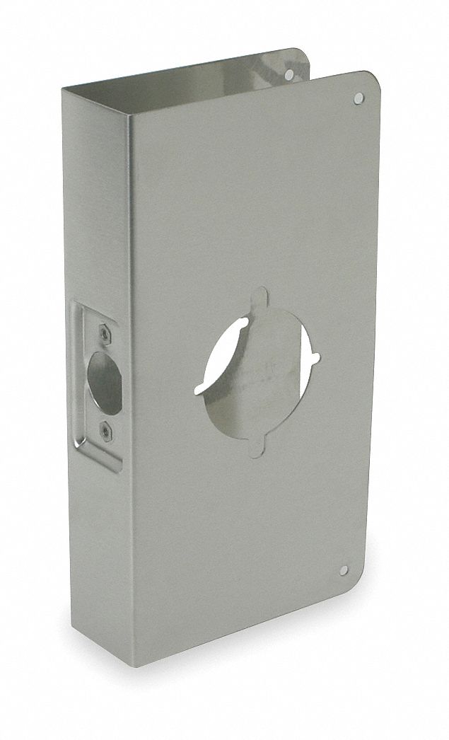 GRAINGER APPROVED Door Reinforcer, Stainless Steel, 13/4 in Door