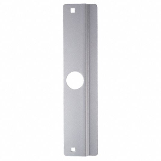 GRAINGER APPROVED Aluminum Door Latch Guard, Narrow Stile, OutOpening