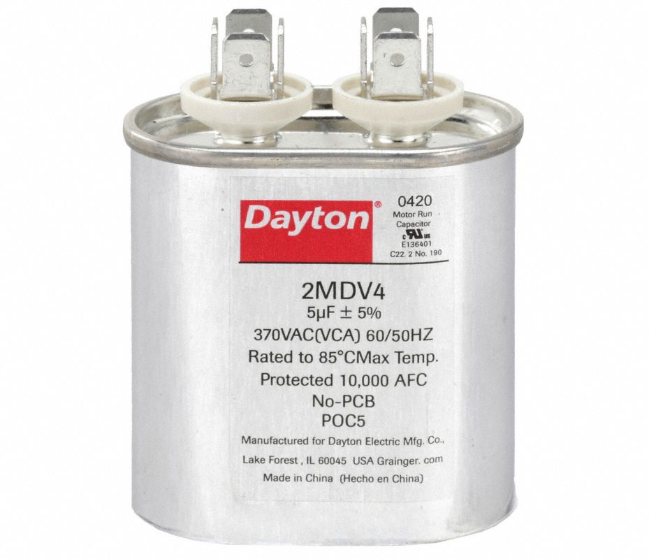 DAYTON Capacitor con Motor de Op. , Micro5 , Ovalado - 2MDV4 | 2MDV4 ...