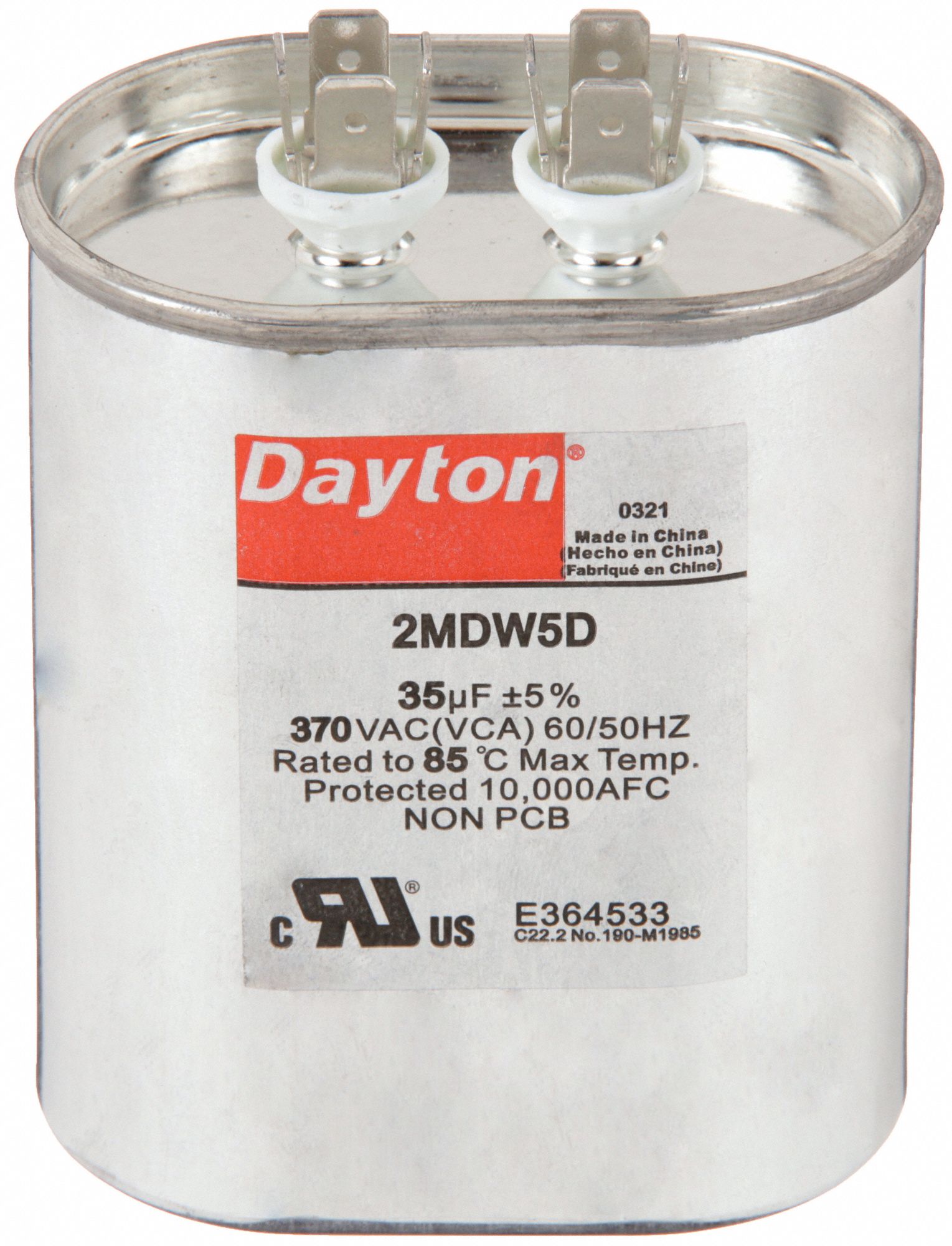 CONDNSTR MRCH,35 MFD,370 VAC,OVAL