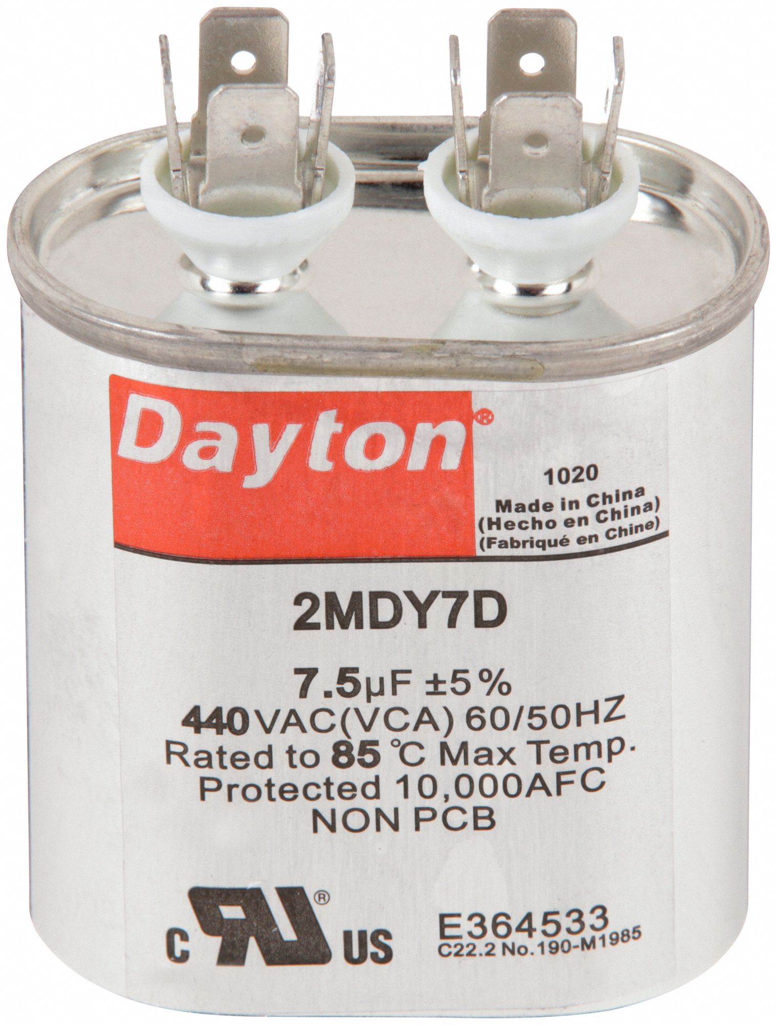 CAPACITOR 7.5MFD 440VAC OVAL