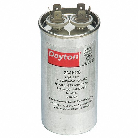 Details about   Dayton 2MEC4C Run Capacitor,12.5 Mfd,370V,Round NOS 