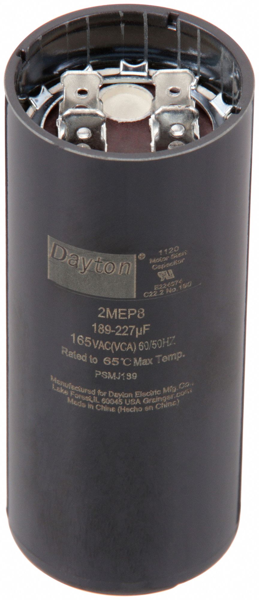 MOTOR START CAPACITOR, 189-227 MFD, ROUND